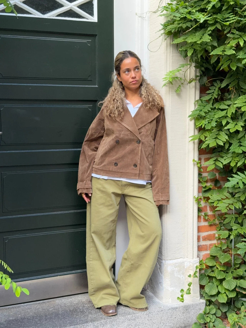 Rosie suede jacket - Brown