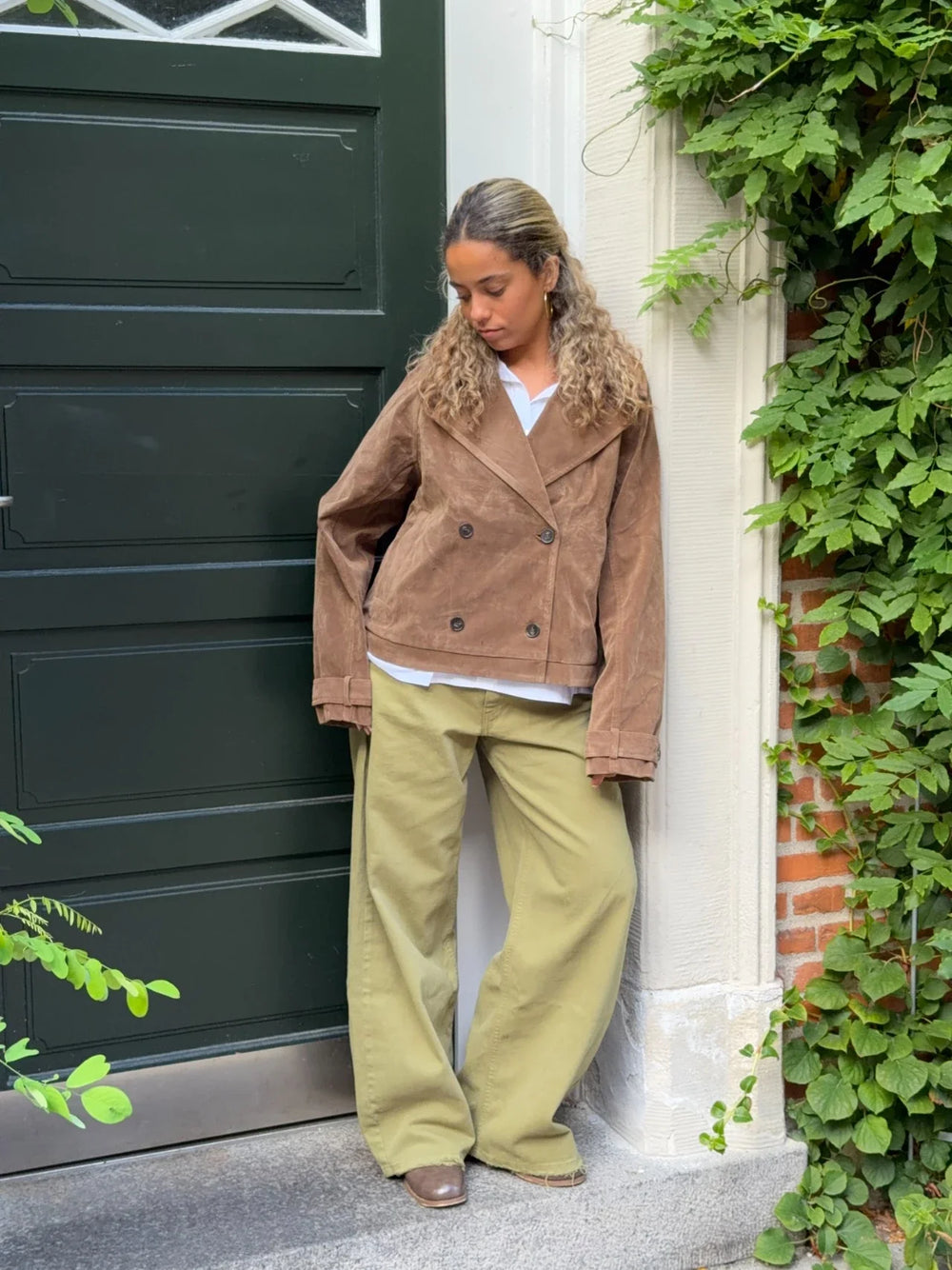 Rosie suede jacket - Brown