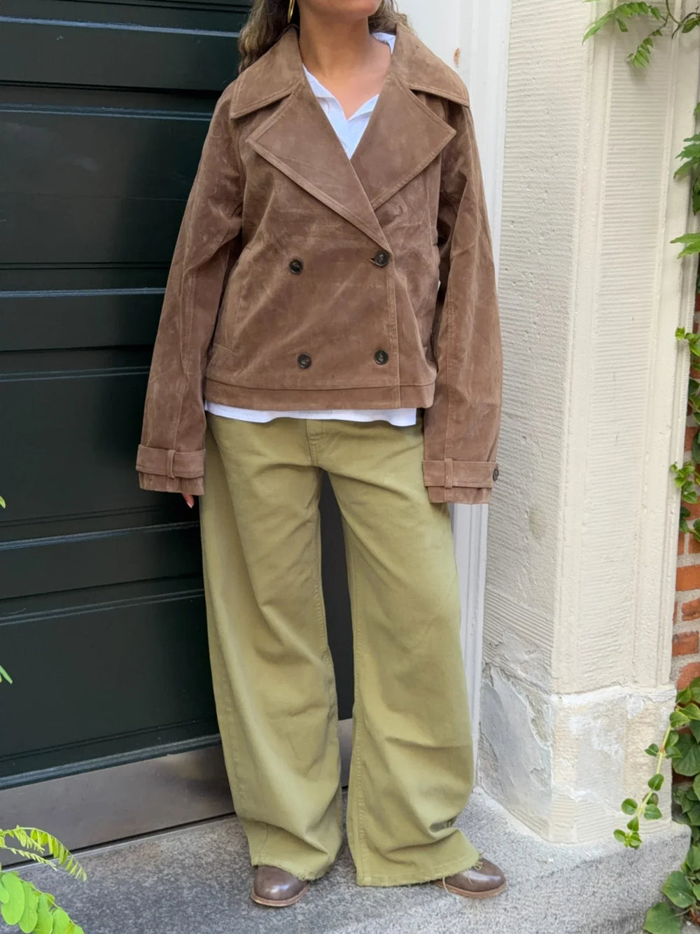 Rosie suede jacket - Brown