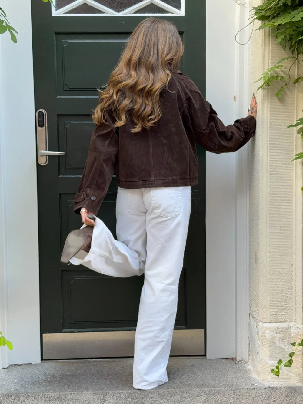 Rosie suede jacket - Dark brown