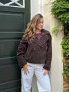 Rosie suede jacket - Dark brown