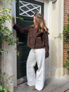 Rosie suede jacket - Dark brown