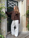 Rosie suede jacket - Dark brown