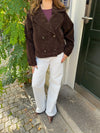 Rosie suede jacket - Dark brown