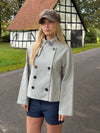 Salma Striped Jacket - Grey/Off White