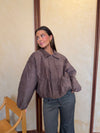 Mathilda jacket in faux suede - Brown