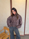 Mathilda jacket in faux suede - Brown
