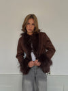 Belindina faux fur jacket - Brown
