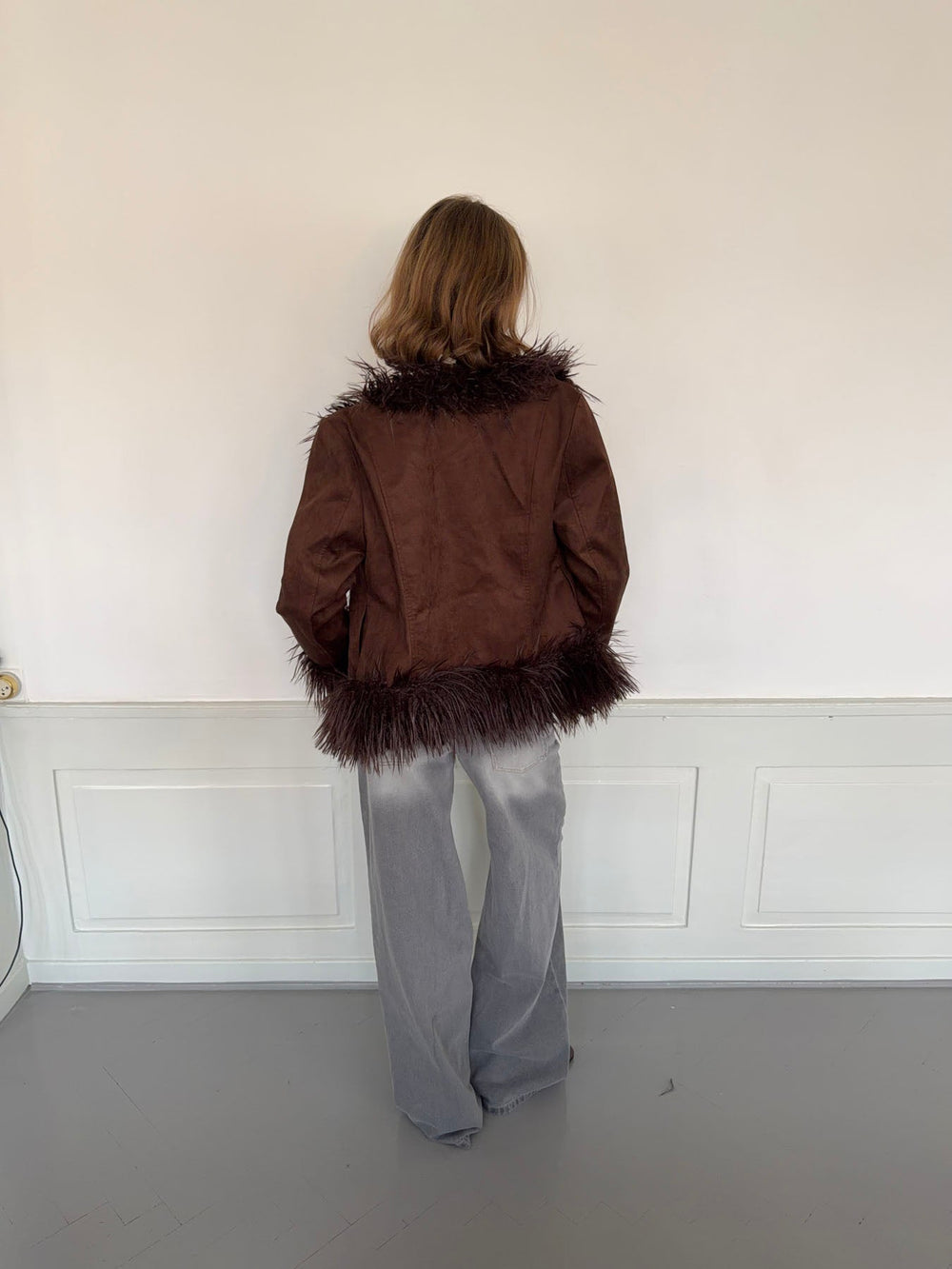 Belindina faux fur jacket - Brown