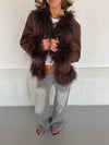 Belindina faux fur jacket - Brown