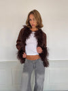 Belindina faux fur jacket - Brown