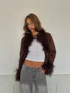 Belindina faux fur jacket - Brown
