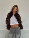 Belindina faux fur jacket - Brown