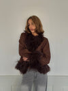Belindina faux fur jacket - Brown