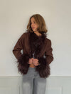 Belindina faux fur jacket - Brown
