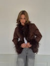 Belindina faux fur jacket - Brown
