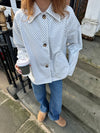Dolly jacket with polka dots - White