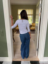 Candice jeans with ties - Blue