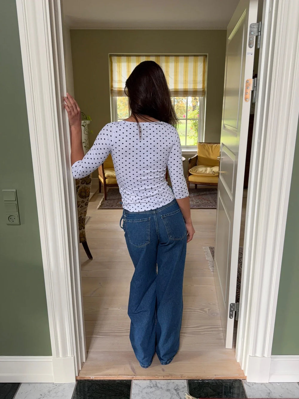 Candice jeans with ties - Blue