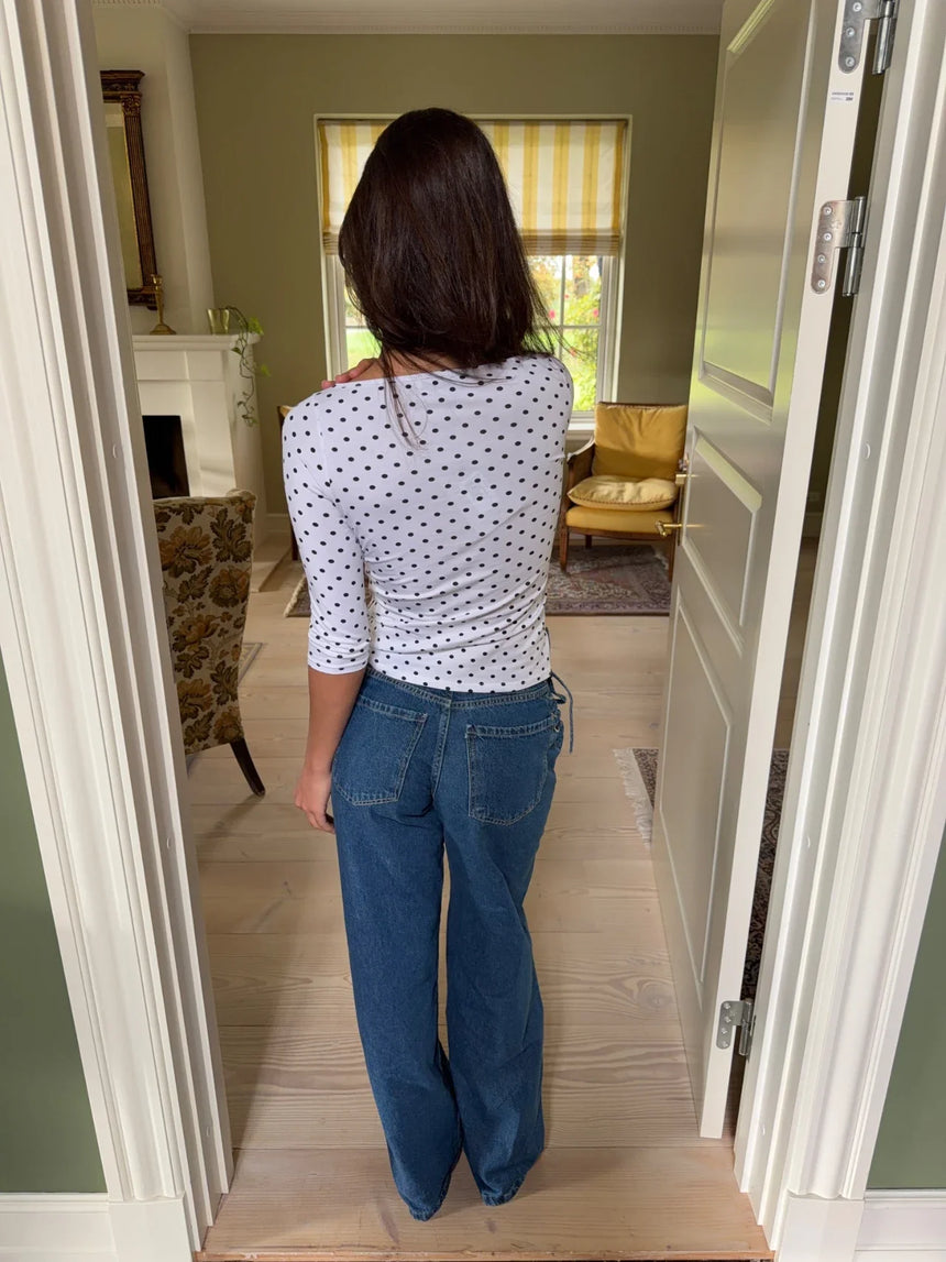 Candice jeans with ties - Blue