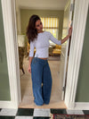 Candice jeans with ties - Blue