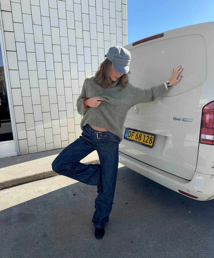 Boletta jeans with belt - Dark blue denim