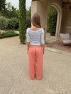 Fillina jeans with belt – Salmon pink