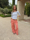 Fillina jeans with belt – Salmon pink