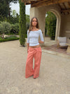 Fillina jeans with belt – Salmon pink