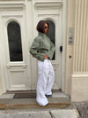 Lineana jeans with lace detail - White