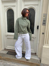 Lineana jeans with lace detail - White