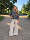 Hedda wide leg jeans – Beige