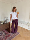 Johanne jeans with wide legs - Purple