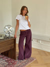 Johanne jeans with wide legs - Purple