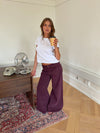 Johanne jeans with wide legs - Purple