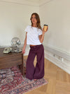 Johanne jeans with wide legs - Purple