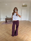 Johanne jeans with wide legs - Purple