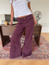 Johanne jeans with wide legs - Purple