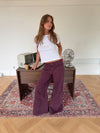 Johanne jeans with wide legs - Purple