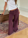 Johanne jeans with wide legs - Purple