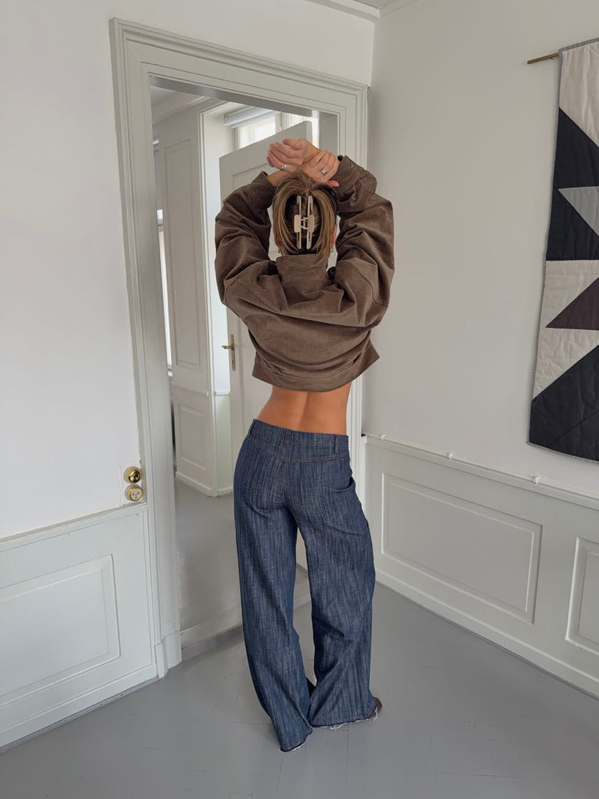 Olive jeans with details - Navy