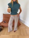 Gerda jeans with details – Taupe