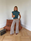 Gerda jeans with details – Taupe