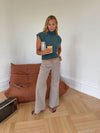 Gerda jeans with details – Taupe