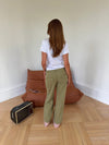 Noala jeans with fold - Khaki/pink
