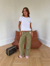Noala jeans with fold - Khaki/pink