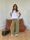 Noala jeans with fold - Khaki/pink