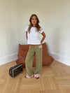 Noala jeans with fold - Khaki/pink