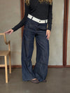 Karly jeans with details - Blue/white