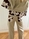 Scandivv jeans with cow print - Beige